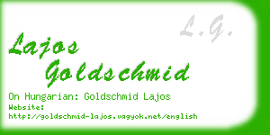 lajos goldschmid business card